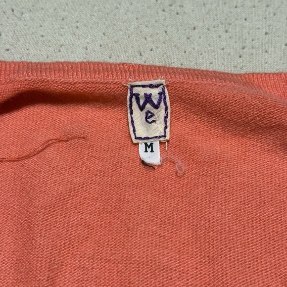 VTG We 100% Cashmere Cardigan & Vest Set Long Sleeve Beads Pink Sz M Scotland - Picture 11 of 13